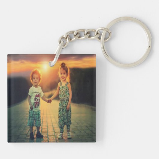 Persoonlijke foto Acrylische Sleutelhanger (Achterkant)