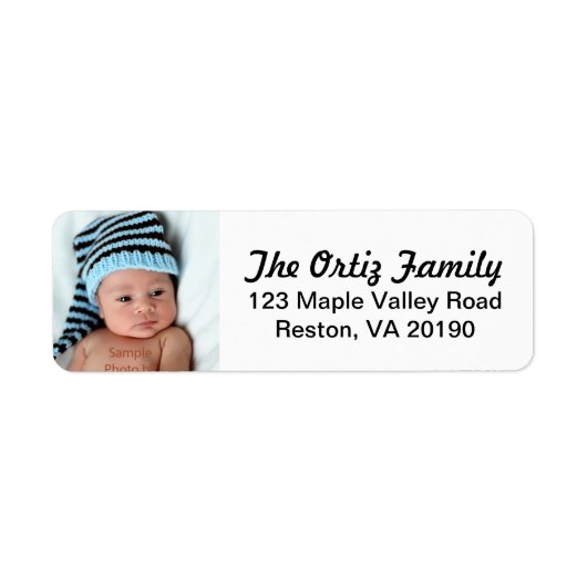 Persoonlijke foto-Adresetiketten Etiket (Voorkant)