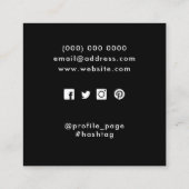 Persoonlijke foto-afbeelding vierkante visitekaartje (Achterkant)