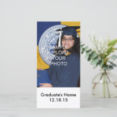 Persoonlijke foto afstudeerfoto kaarten (Staand voorkant)