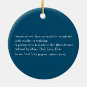 Persoonlijke foto Afstuderen Definitie Keramisch Ornament (Achterkant)