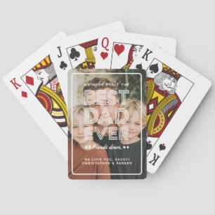 Persoonlijke foto allerbeste papa ooit pokerkaarten