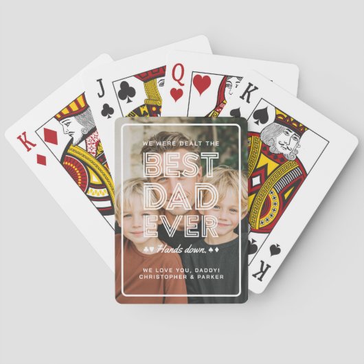 Persoonlijke foto allerbeste papa ooit pokerkaarten (Achterkant)
