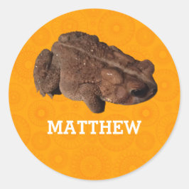 Persoonlijke foto Amerikaanse pad oranje Ronde Sticker