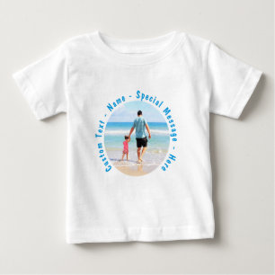 Persoonlijke Foto Baby T-Shirt Aangepaste Tekst