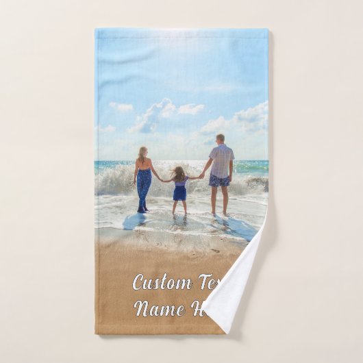 Persoonlijke Foto Badhanddoeken met Aangepaste Tek Bad Handdoek (Handdoek)