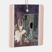 Persoonlijke foto Ballerina, kerstmis Keramisch Ornament (Rechts)