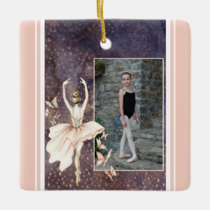 Persoonlijke foto Ballerina, kerstmis Keramisch Ornament