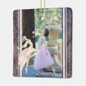 Persoonlijke foto Ballerina, kerstmis Keramisch Ornament (Links)