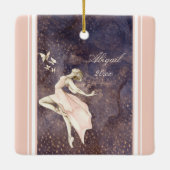 Persoonlijke foto Ballerina, kerstmis Keramisch Ornament (Achterkant)