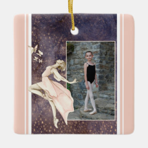 Persoonlijke foto Ballerina, kerstmis Keramisch Ornament