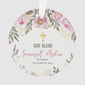 Persoonlijke foto-baptisme kerstversiering ornament (voorkant)