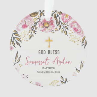 Persoonlijke foto-baptisme kerstversiering ornament