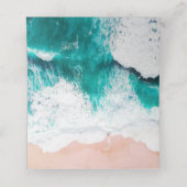 Persoonlijke foto Beach Wedding Name Plaatskaartje (Binnenkant ongevouwen)