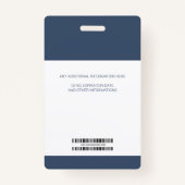 Persoonlijke foto Bedrijfs Personeel identiteitska Badge (Achterkant)