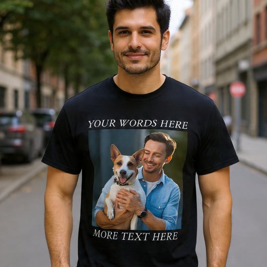 Persoonlijke foto & bericht t-shirt
