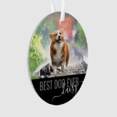 Persoonlijke foto Best Dog Ever Modern Ornament (voorkant)