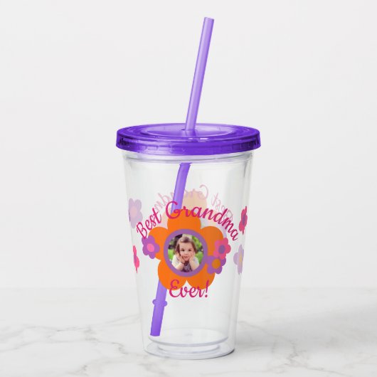 Persoonlijke foto Best Ever Tumbler Acryl Drinkbeker (Achterkant)