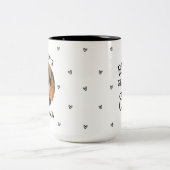 Persoonlijke foto Beste grootmoeder ooit Tweekleurige Koffiemok (Center)