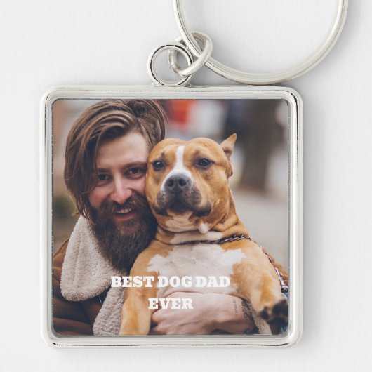 Persoonlijke foto beste hond ooit sleutelhanger (Voorkant)