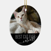 Persoonlijke foto beste kat ooit Moderne foto Keramisch Ornament (Rechts)