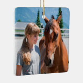 Persoonlijke foto beste paard ooit keramisch ornament (Rechts)