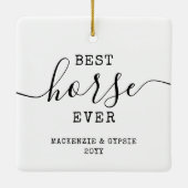 Persoonlijke foto beste paard ooit keramisch ornament (Achterkant)