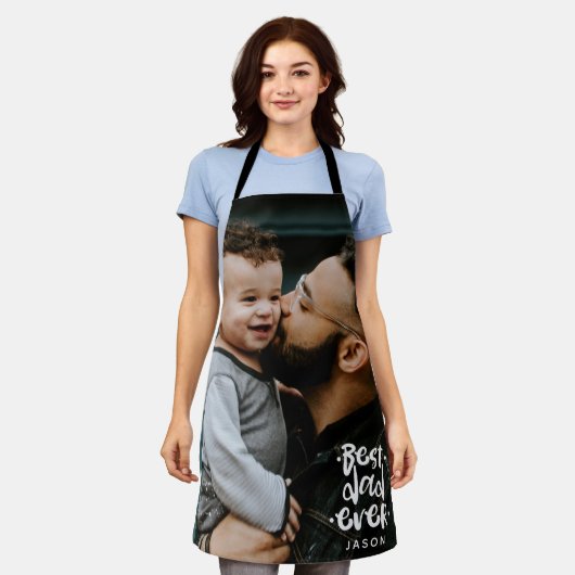 Persoonlijke foto Beste vader ooit - Overlay Schort (Gedragen)