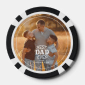 Persoonlijke foto "Beste vader ooit" Poker Chips (Achterkant)