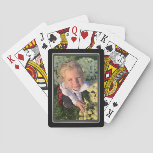 Persoonlijke foto Beveled Black Lijst Pokerkaarten