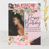 Persoonlijke foto Birthday Briefkaart (Gele Bloem)