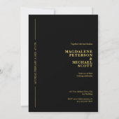 Persoonlijke foto Black Gradation Wedding Kaart (Achterkant)