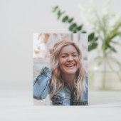 Persoonlijke foto briefkaart (Staand voorkant)