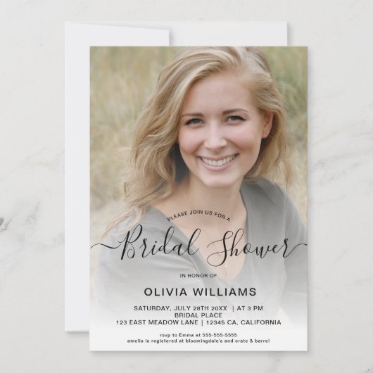 Persoonlijke foto bruidsmeisje bruiloft kaart (Voorkant)