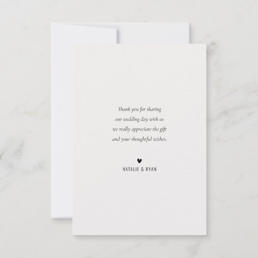 persoonlijke foto bruiloft bedankt je kaart (Achterkant)