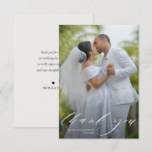 persoonlijke foto bruiloft bedankt je kaart (Voorkant / Achterkant)