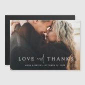 Persoonlijke foto-bruiloft Bedankt Magnet (Voorkant / Achterkant)