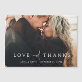 Persoonlijke foto-bruiloft Bedankt Magnet (Voorkant)