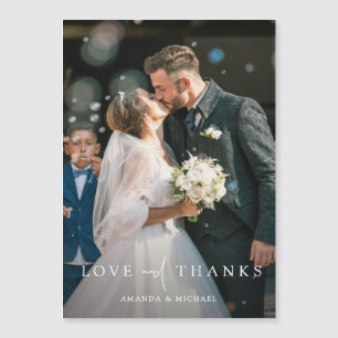 Persoonlijke foto-bruiloft Bedankt Magnet