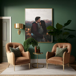 Persoonlijke foto-bruiloft folie afdrukken