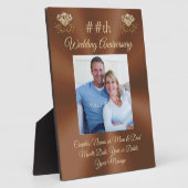 Persoonlijke foto, bruiloft Jubileum Plaque Fotoplaat (Zijkant)