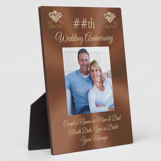 Persoonlijke foto, bruiloft Jubileum Plaque Fotoplaat (Zijkant)