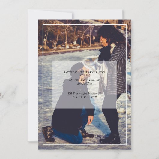 Persoonlijke foto bruiloft kaart (Achterkant)