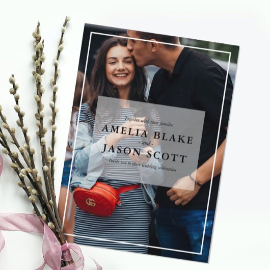 Persoonlijke foto bruiloft kaart
