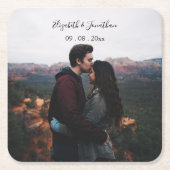 Persoonlijke foto-bruiloft kartonnen onderzetters (Voorkant)