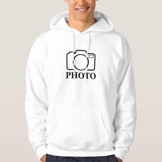 Persoonlijke foto bruiloft modern leuk elegant hoodie (Voorkant)