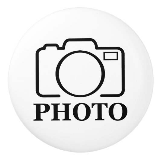 Persoonlijke foto bruiloft modern leuk elegant keramische knop (Voorkant)