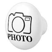 Persoonlijke foto bruiloft modern leuk elegant keramische knop (Rechts)