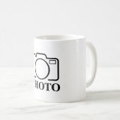 Persoonlijke foto bruiloft modern leuk elegant koffiemok (Voorkant rechts)