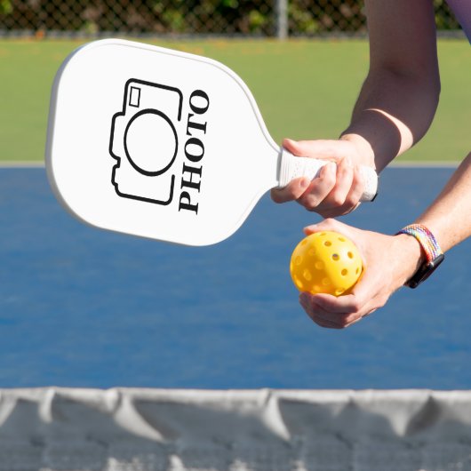 Persoonlijke foto bruiloft modern leuk elegant pickleball paddle (Insitu)